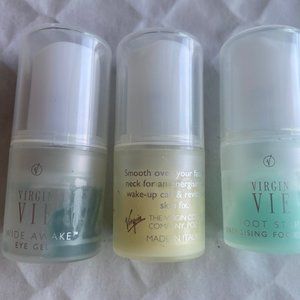 - Virgin VIE cosmetics eye gel, Vitamin C day cream, foot cream